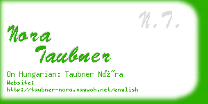 nora taubner business card